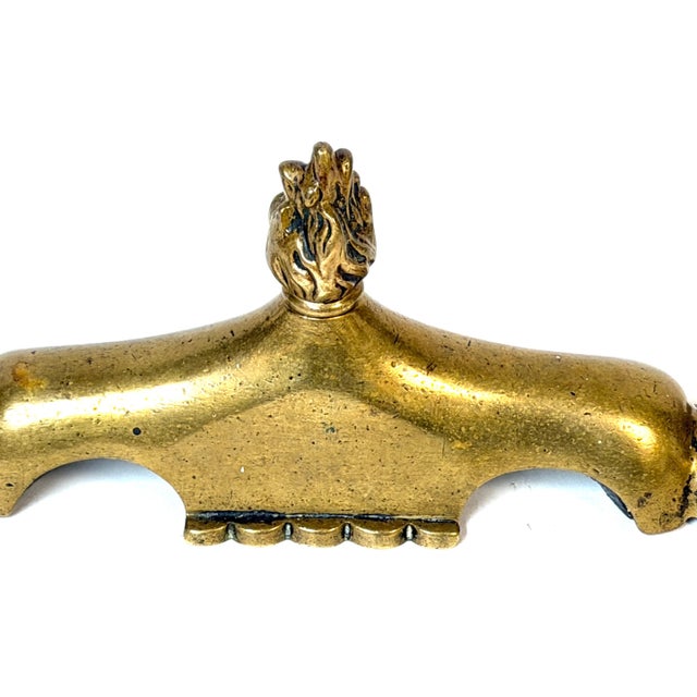 Antique English Brass and Iron Fire Stop Paperweight Signed CSJ - Circa 1850 For Sale - Image 16 of 16