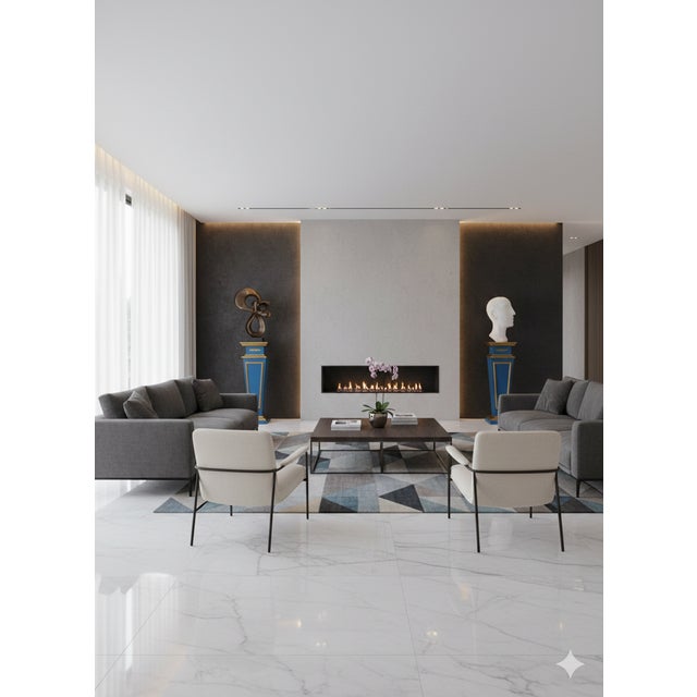 The 1890 Art Nouveau Gold Leaf Porcelain Pedestals are a set of stunning blue porcelain standing lamps with a height of 35...