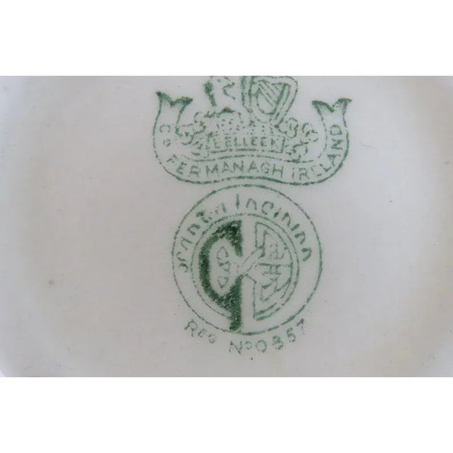 White Belleek Pottery Ireland Lily White Creamernd Open Sugar Bowl - A Pair For Sale - Image 8 of 11