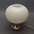 Modern Spherical Table Lamp in White Spiral Murano Glass and Metal, 1970s For Sale - Image 4 of 13