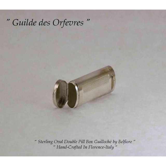 1990s Sterling Silver Double Pill Box, Oval For Sale In New York - Image 6 of 15