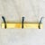 Metal Polish Hollywood Regency Gilt Metal Wall Coat Rack, 1950s For Sale - Image 7 of 10
