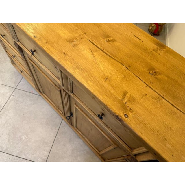 Antique Apothecary Shop Cabinet in Softwood For Sale - Image 6 of 11