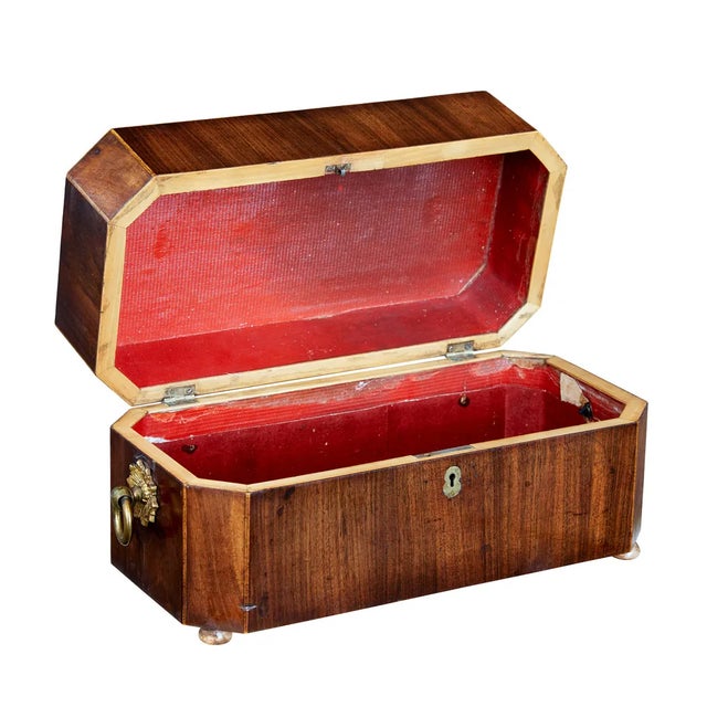 Hollywood Regency Early 19th Century Regency Mahogany Tea Caddy, 1820s For Sale - Image 3 of 8