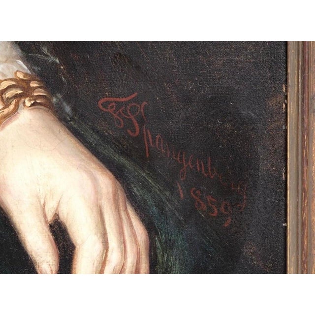 Traditional Gustav Adolph Spangenberg, 1859 — Portrait of a Lady, Likely Betty Paoli For Sale - Image 3 of 6