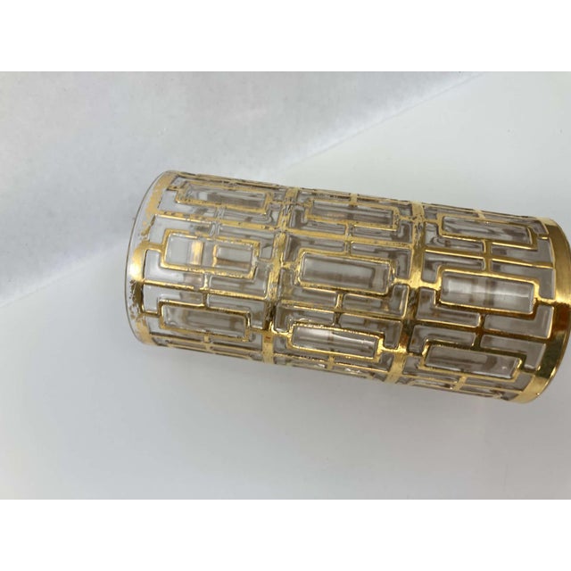 1960s Imperial Glass Shoji Barware Gold Collectible Single High Ball Glassware For Sale In Palm Springs - Image 6 of 9