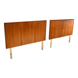 Pair of Teak Danish Modern Style Headboards For Sale