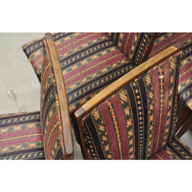Wood Vintage Mid Century Modern Walnut Dining Room Chairs by Dillingham - Set of 6 For Sale - Image 7 of 18