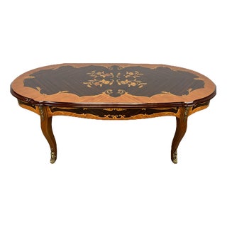 Vintage Italian Carved Coffee Table For Sale