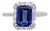1.6Ct Tanzanite Diamond Halo Ring: Solid 14k Gold, Emerald Cut 8x6mm, Size 6.75 For Sale