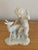 Shabby Chic Antique German Porcelain Sculpture Fawn With Deer For Sale - Image 3 of 4