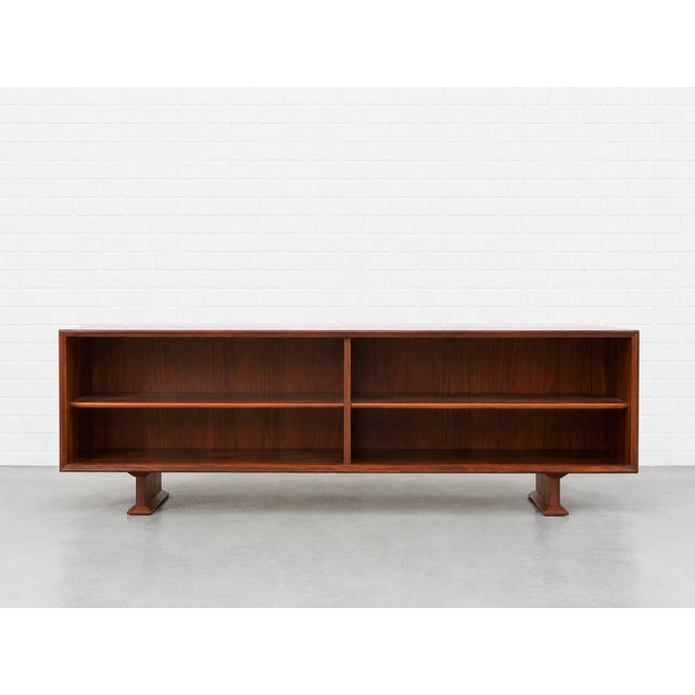 Mid-Century Modern Long + Low Mid Century Modern Danish Rosewood Bookcase / Credenza, C. 1960's For Sale - Image 3 of 14