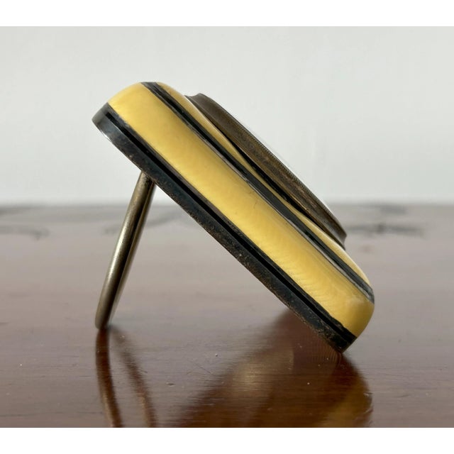 1920s Art Deco Table Clock with Enamels from Huitaine, 1930s For Sale - Image 5 of 15