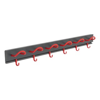 Black and Red Coat Stand by Anna Castelli for Kartell, 1970s For Sale