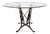 Round Dining Table in Wrought Iron and Glass For Sale