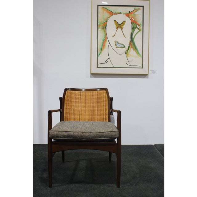 1950s Cane Back Lounge Chair by Ib Koford Larsen for Selig For Sale - Image 12 of 12