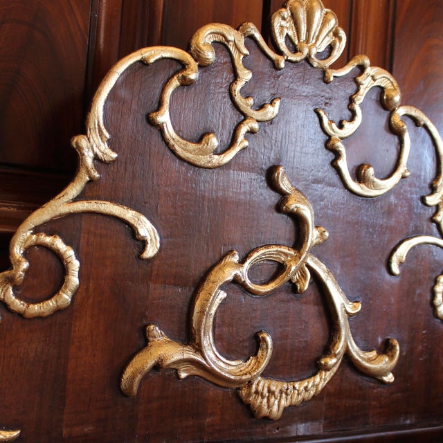 Brown Scandinavian Rococo Walnut and Gilt Mirror For Sale - Image 8 of 10