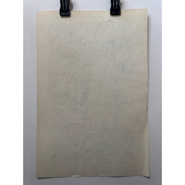 Henry Emil Salloch Original Watercolor on Paper Coastal Wetlands, 1971. For Sale In Atlanta - Image 6 of 7