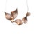 Dune 4 Curve Chandelier with Shades in Copper Metallic Tone by Daniel Becker for Moss Objects For Sale - Image 9 of 9