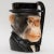 Rare superb vintage English porcelain collectable mug in a shape of head of a chimpanzee wearing tux and bowler hat. A...