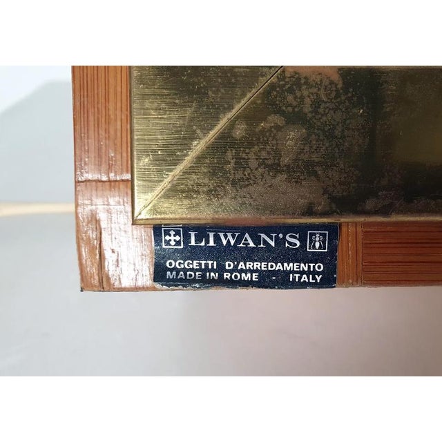 1970s Postmodern Table Lamp in Brass and Bamboo from Liwans, Italy, 1970s For Sale - Image 5 of 12
