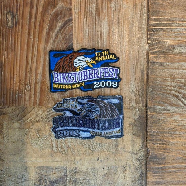 Curated 2009 Motorcycle Rally Embroidery Collection - 12 Pieces For Sale - Image 6 of 8