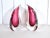 Murano Glass Pink Sommerso Teardrop Vases by Luigi Onesto, 1970's Pair For Sale In Philadelphia - Image 6 of 8