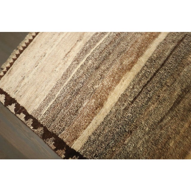 Mid-Century Modern Vintage Abstract Persian Gabbeh Carpet - 3'11" x 6'4" For Sale - Image 3 of 8