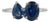 Contemporary 2.55ct Pear & Oval Blue Sapphire Toi Et Moi Ring Size 7 in 14k White Gold For Sale