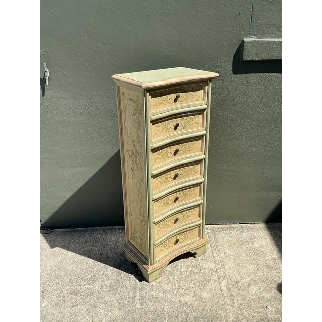 Vintage Italian Hand Painted Ligerie Chest For Sale - Image 11 of 12