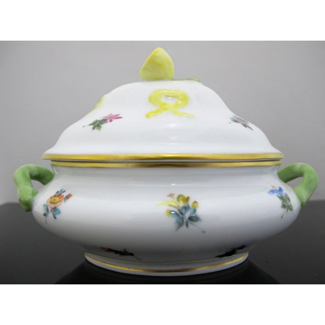 Herend Hungary "Thousand Flowers" (Mille Fleurs or MF) miniature porcelain tureen with lid. Traditional design featuring...