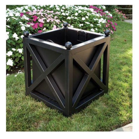 The Black Paris Planter Powder-coated for weather resistance and with removable metal liner. All in a sleek, classic...
