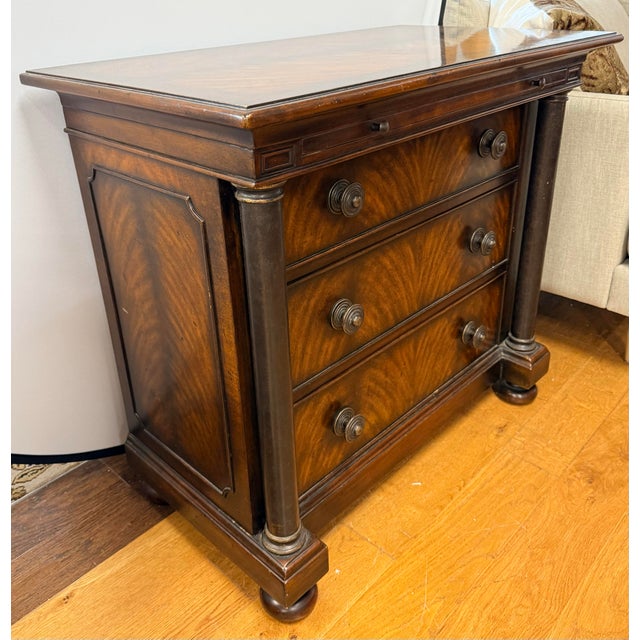 Bachelors Three Drawer Chest Mahogany With Secretary Pullout Table Feature For Sale In New York - Image 6 of 6