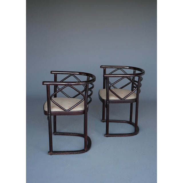 Model 728 Fledermaus Chairs attributed to Josef Hoffmann for J & J. Kohn, 1906, Set of 2 For Sale - Image 13 of 18