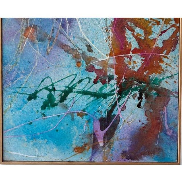 Mid 20th Century Mid 20th Century Abstract Triptych by Lenore Jaffe Original Action Painting For Sale - Image 5 of 12