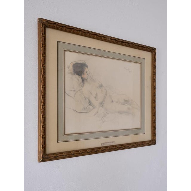 Armand Rassenfosse, Female Nude, Pencil on Paper, 1928 For Sale - Image 14 of 15
