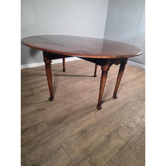 Large Oak Gate Leg Dining Table For Sale - Image 3 of 10