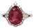 Pink Tourmaline Ring With Natural Diamond Halo: Solid 14k Gold, Pear Cut 11x8mm, Size 6.75 For Sale