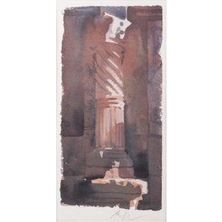 "Doric Column in the Shadows" Contemporary Abstract Architectural Giclee Print For Sale