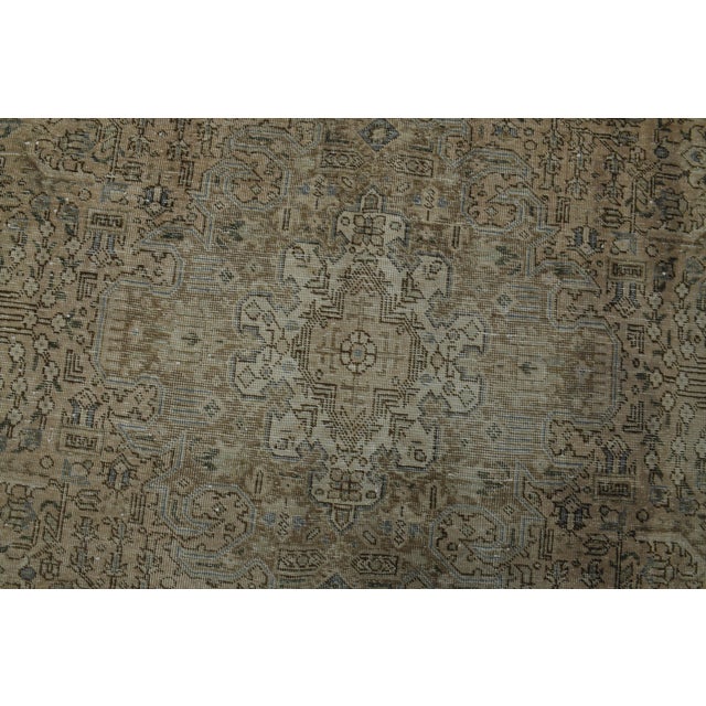 Textile 1970s Vintage Persian Handmade Wool Cotton Orange Area Rug For Sale - Image 7 of 11