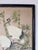Green Vintage Japanese Red-Crowned Cranes in Bamboo Garden Tropical Landscape Art Painted Silk Scroll For Sale - Image 8 of 12