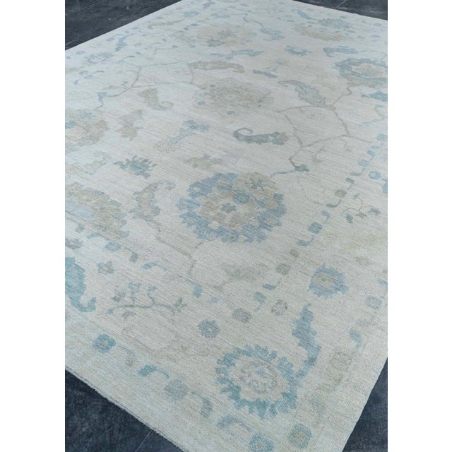 Gray Turkish Oushak Rug 8'11" x 12' #20345 For Sale - Image 8 of 8