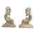 Pair of Virginia Metalcrafters Brass Dolphin Andirons Rare For Sale