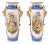 19th Century Gilt Porcelain Decorative Vases - a Pair For Sale