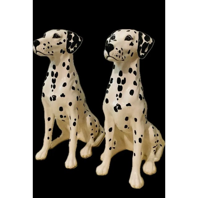 Black Royal Doulton Dalmatian Statues Made in England - A Pair For Sale - Image 8 of 9