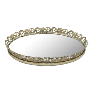 Art Nouveau French Mirrored Vanity Tray