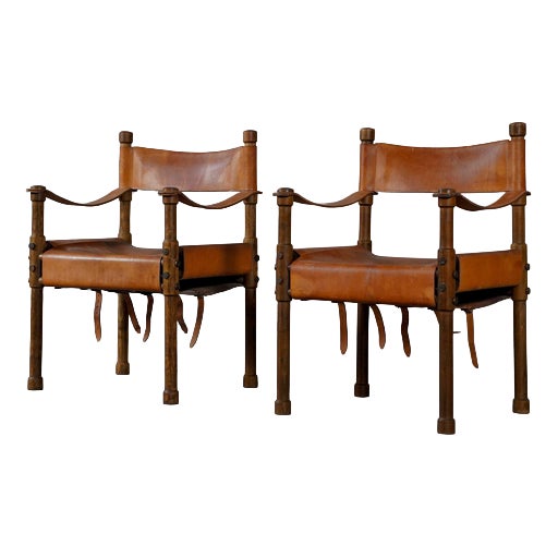 Safari Armchairs, Germany, 1960s, Set of 2 For Sale