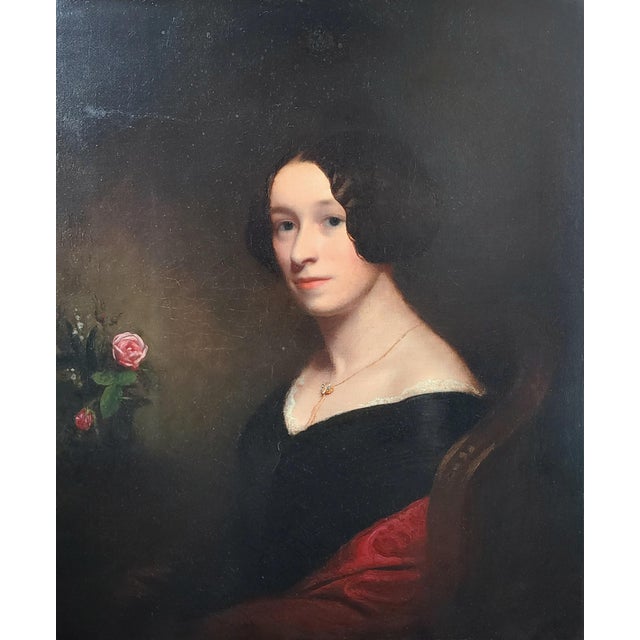 Original 19th century oil painting of Marie Amelie of Baden (1817-1888). She was a German princess and noblewoman, known...