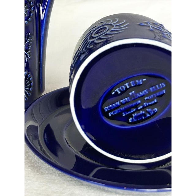 1960s Vintage Portmeirion Totem Coffee Service in Deep Blue Ceramic by Susan Williams-Ellis, 1966, Set of 15 For Sale - Image 5 of 18