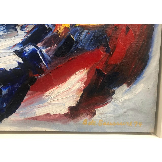 1970s 1970s Barbara DeSassure Abstract Oil on Canvas For Sale - Image 5 of 9